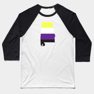 Alabama Non-Binary Pride Baseball T-Shirt